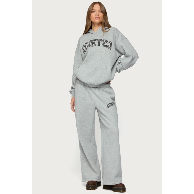 Camo Crush Edikted Sweatpants DARK GRAY MELANGE XS