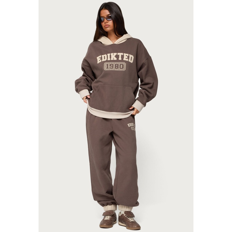 Edikted 1980 Sweatpants BROWN XS