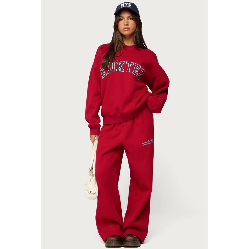 Edikted Major Sweatpants RED XS