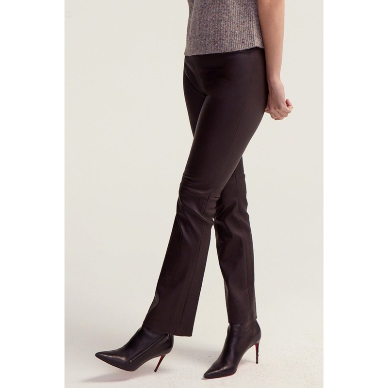 Full Length Leather Kick Flare Pant – Truffle Truffle XS – SOLD OUT