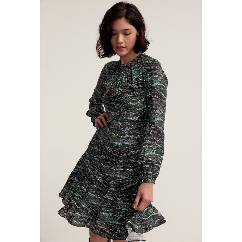 Petal Dress –  Green Feathering Green Feathering XS