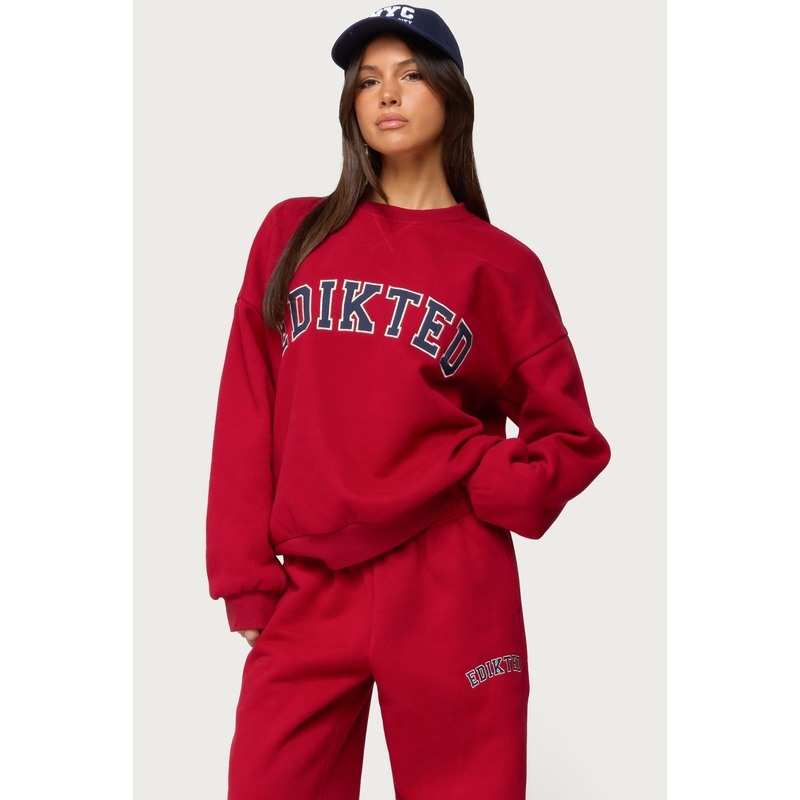 Edikted Major Sweatshirt RED XS