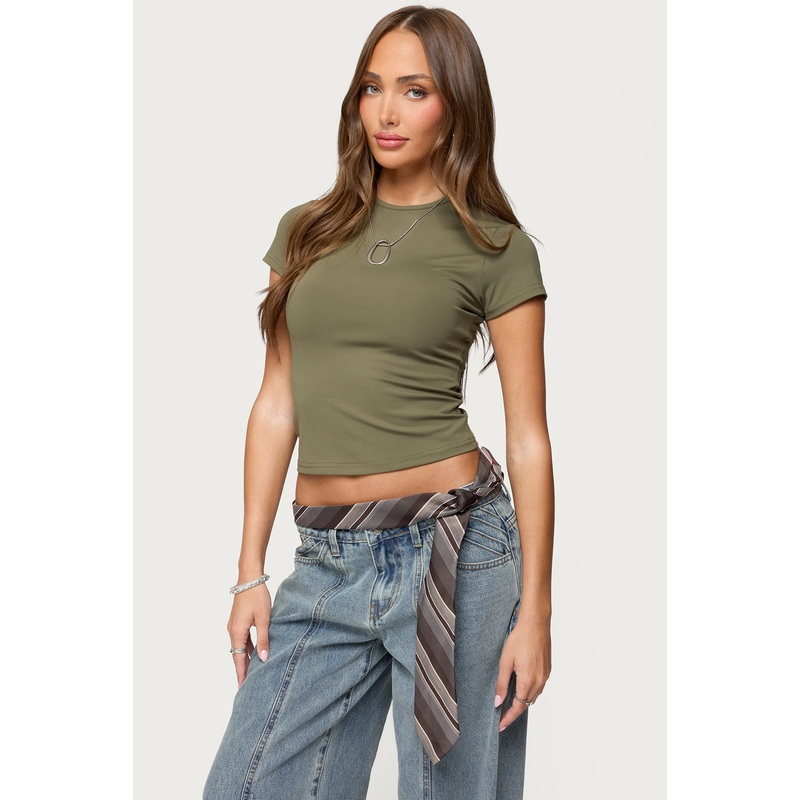 Tay Short Sleeve Top OLIVE XS