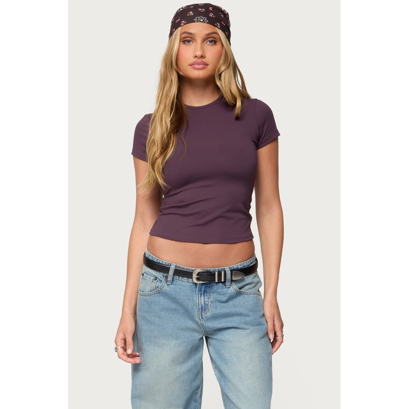 Tay Short Sleeve Top PURPLE XS