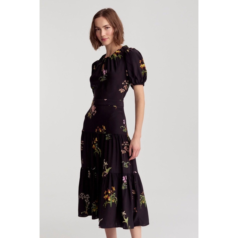 Bardot Dress Black Orchid Charmeuse XS Black Orchid Charmeuse