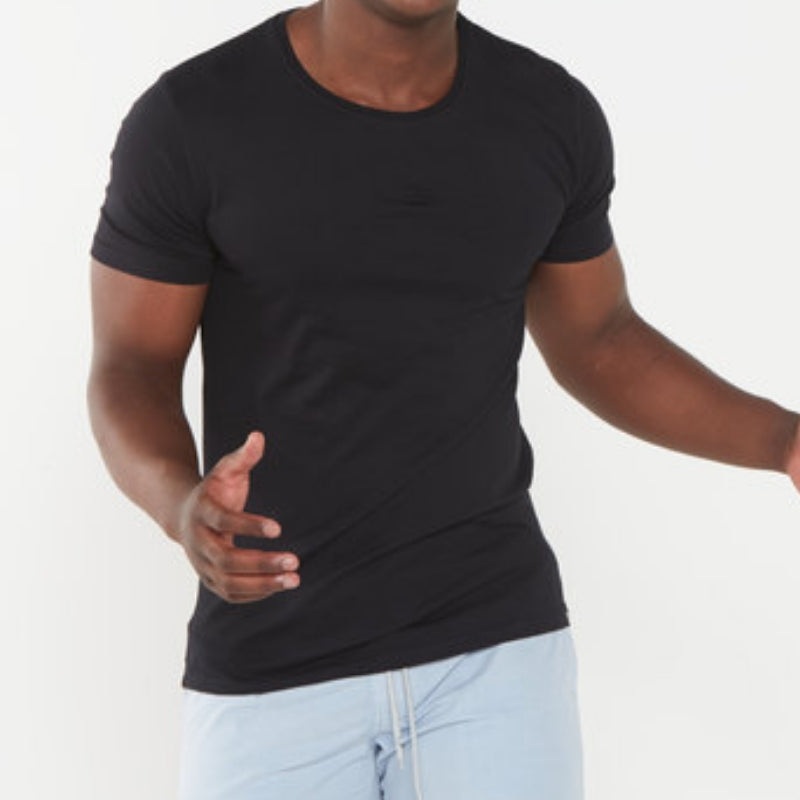 Stg Basic Crew Tee Charcoal Marle S