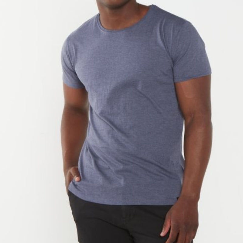 Stg Basic Crew Tee Navy Marle S