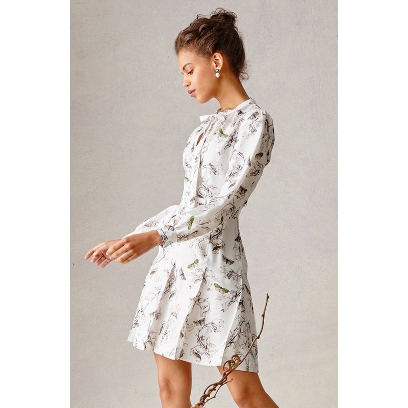 Essex Dress – Olive Butterfly Olive Butterfly Silk Twill XS