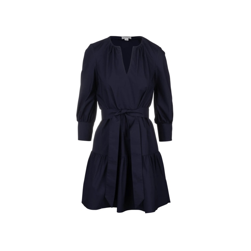 Sage Dress – Navy Navy Cotton Poplin XS
