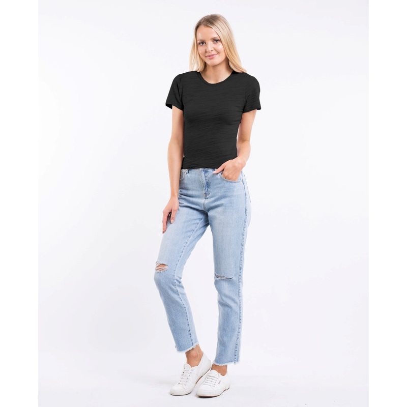 Audrey Knitted Tee Black 6