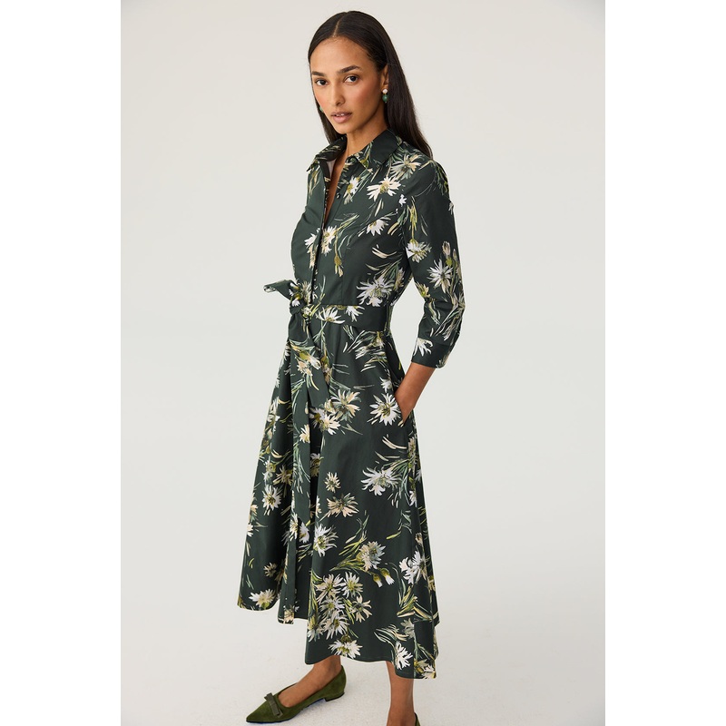 Hepburn Dress – Olive Chamomile XS Olive Chamomile