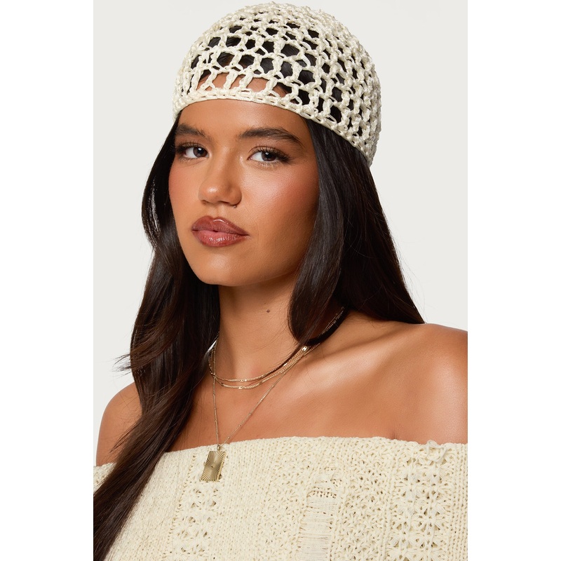 Lulu Crochet Beanie CREAM OS