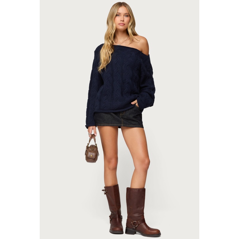 Camelia Denim Mini Skort INDIGO-BLUE-RAW-WASHED XS