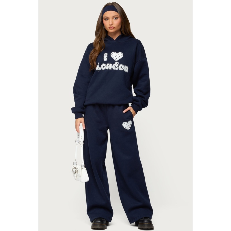 I Heart London Sweatpants NAVY XS