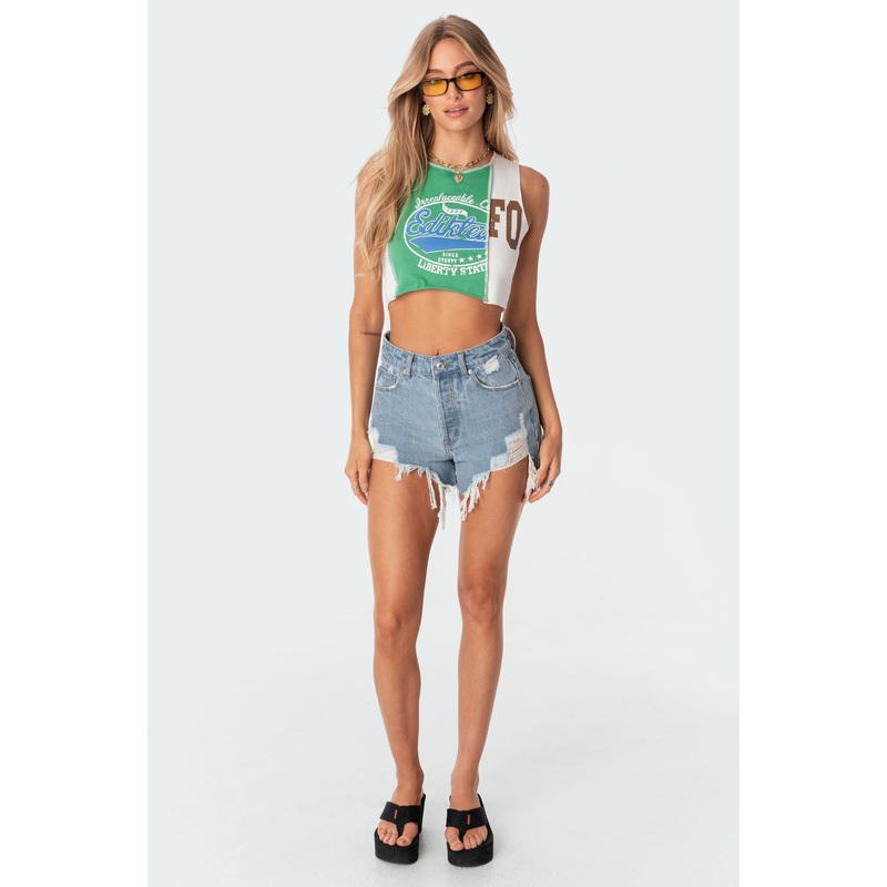Cali Girl Denim Shorts BLUE XS