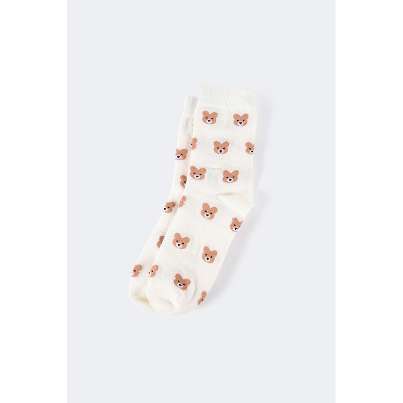 Beary Socks CREAM