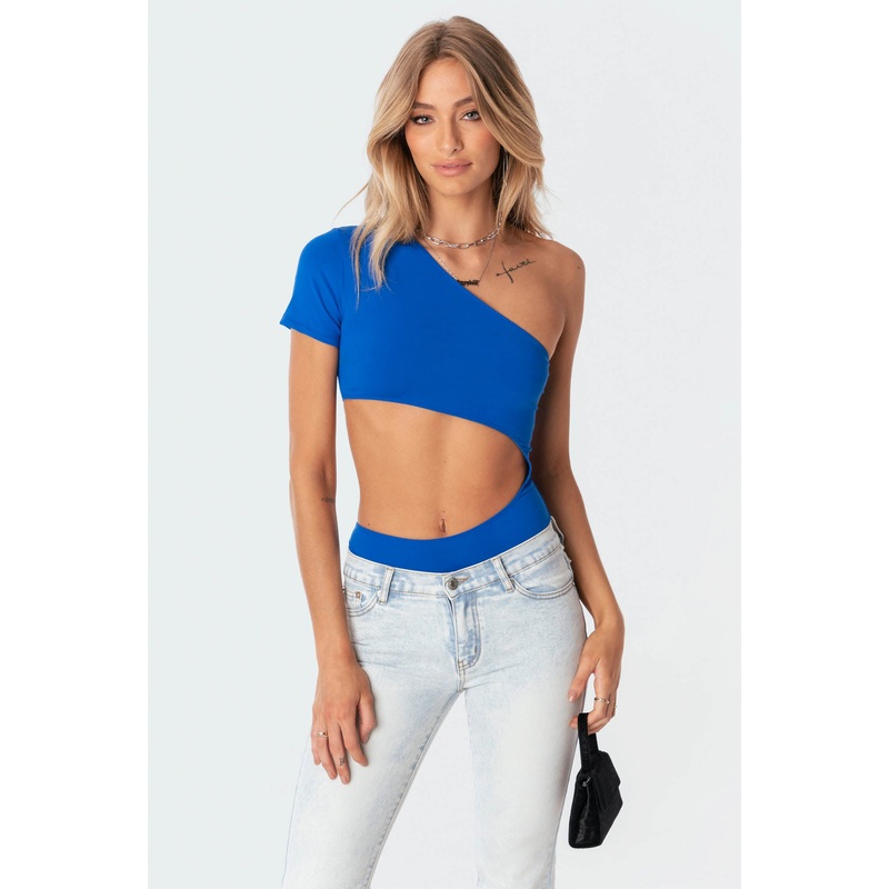 Diana Cut-Out Bodysuit BLUE XS
