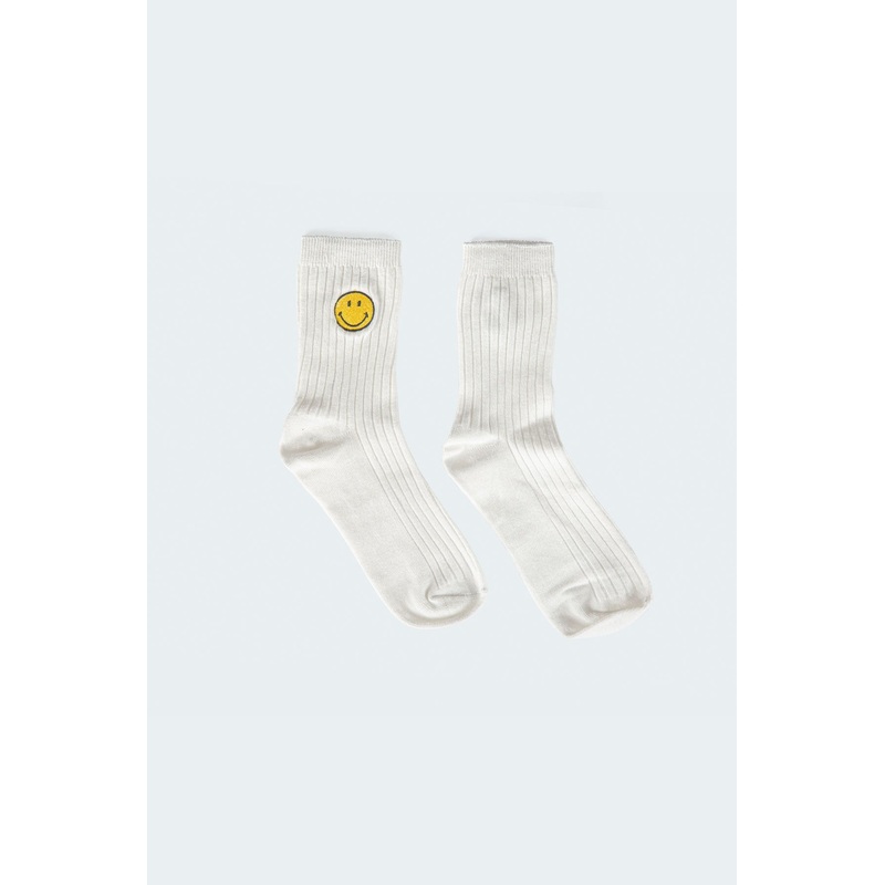Happy Go Lucky Socks WHITE