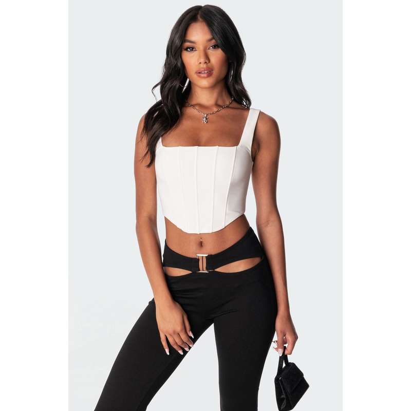 Isla Corset Top WHITE XS