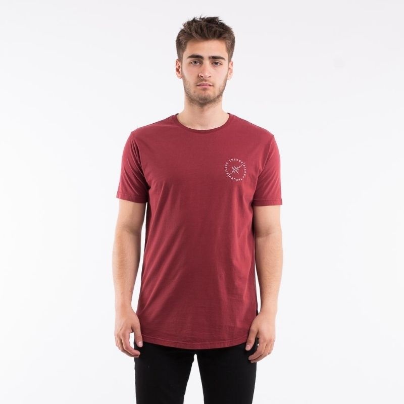 Sound Wave Tee Burgundy S