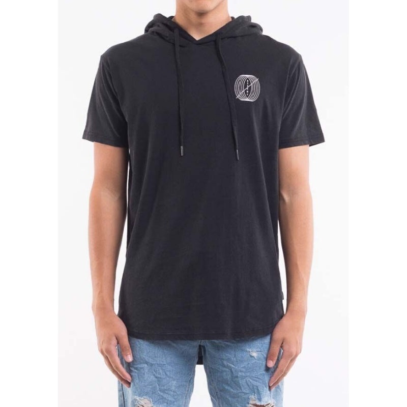 Strike Hooded Tee Washed Black S