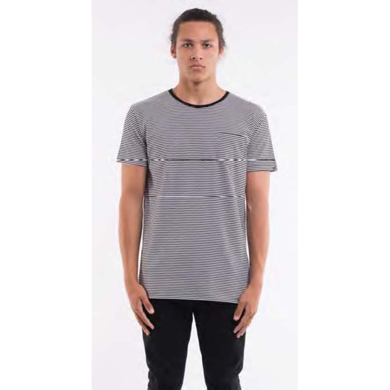 Stripe Pocket Tee Emerald S