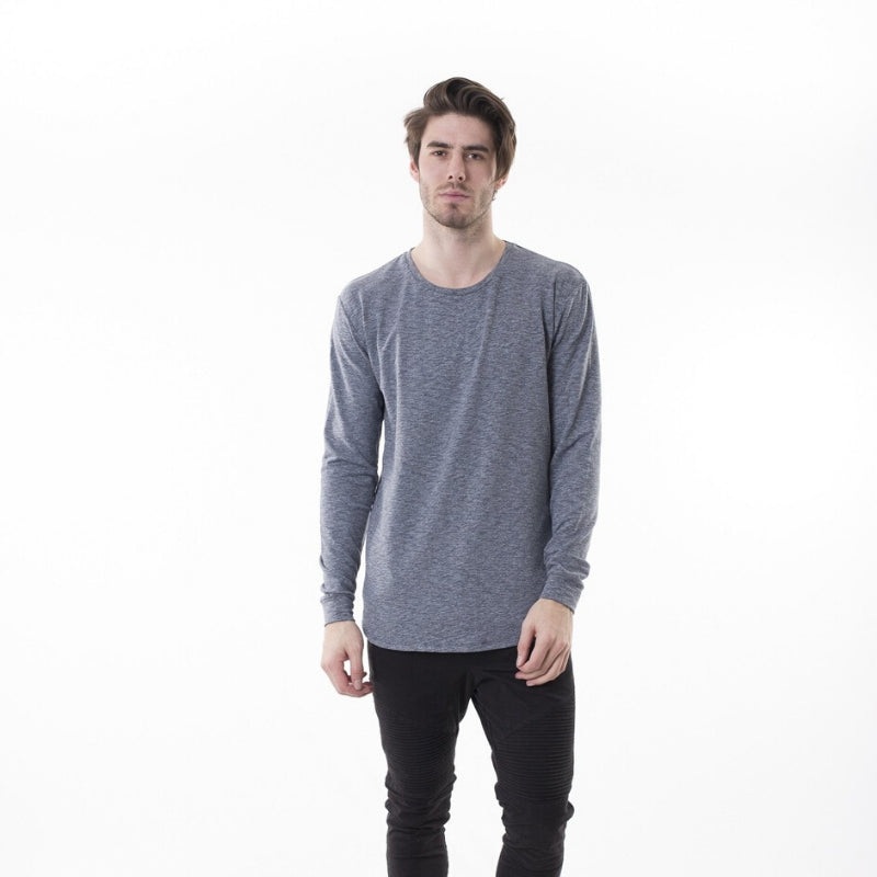 Structure L/S Tee Navy S