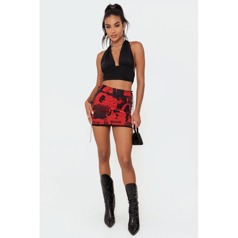 Tati Mini Mesh Skirt RED XS