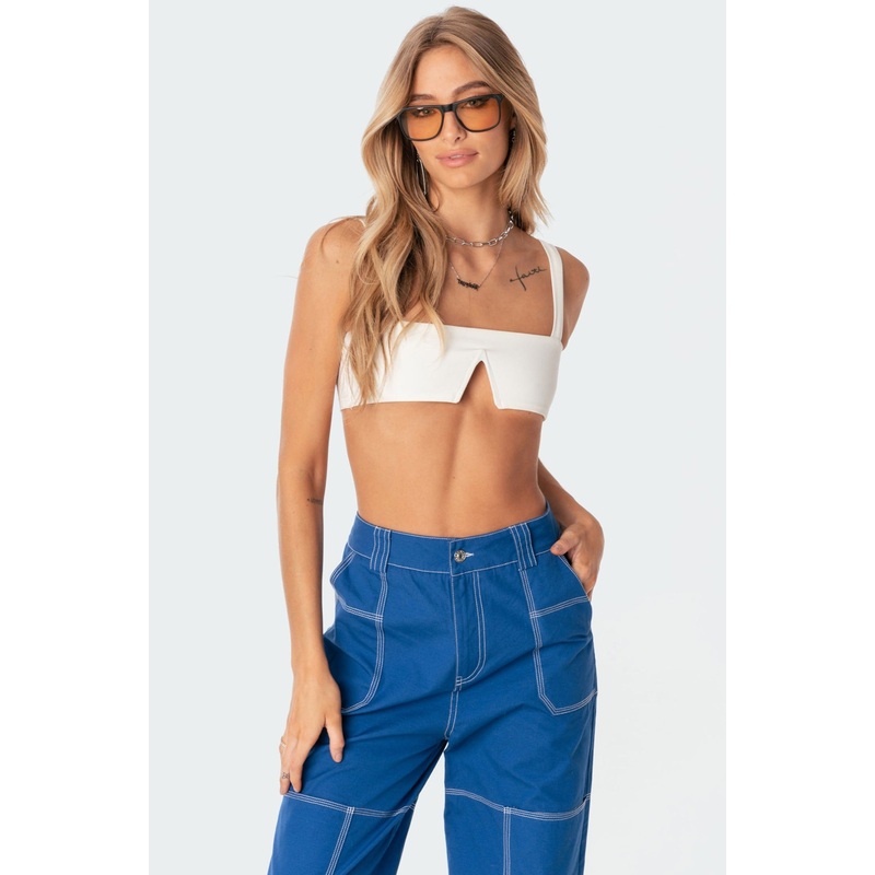 Valeria V Crop Top WHITE XS