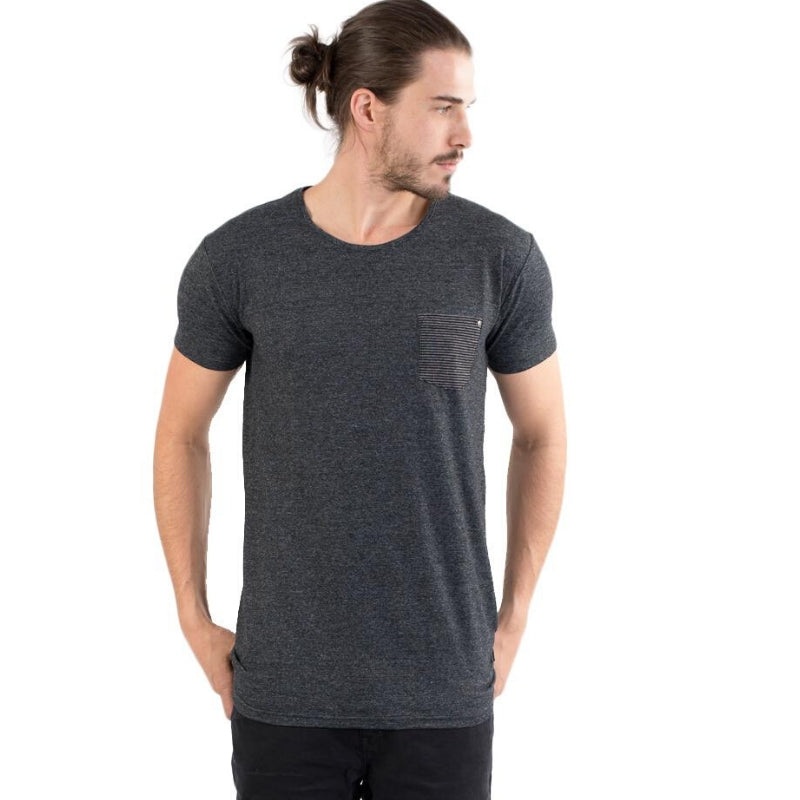 Vision Tee Black Marle Texture S