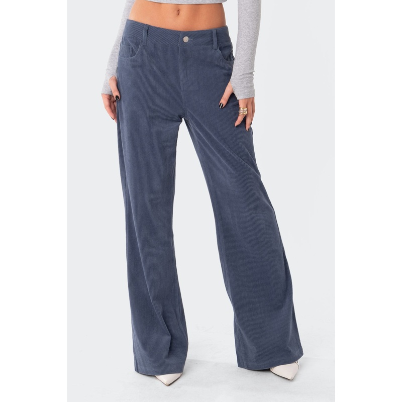 Dawn Corduroy Pants BLUE XS