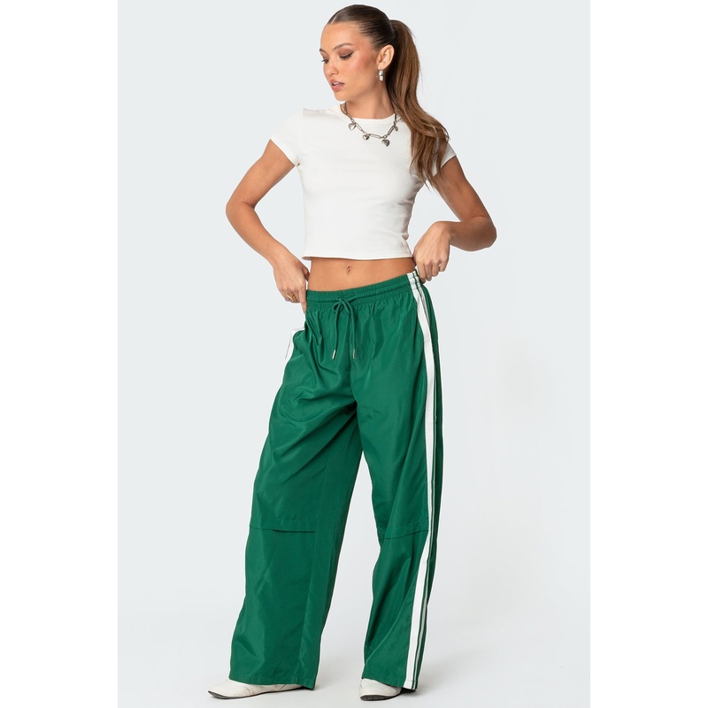 Fauna Nylon Track Pants GREEN XS