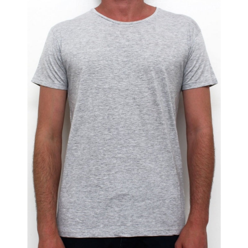 Basic Crew Neck Tee Grey Marle S