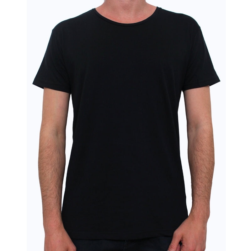 Basic Crew Neck Tee Vintage Black S