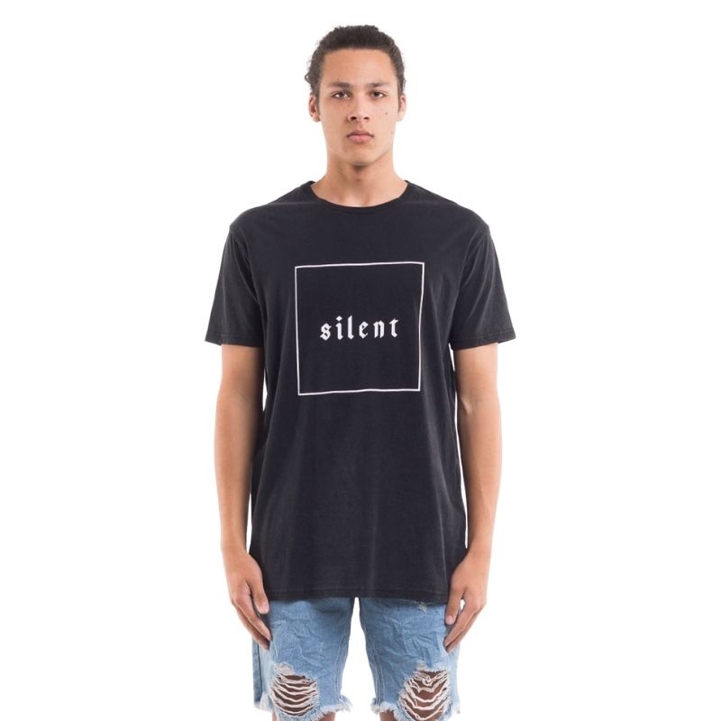 Box Tee Washed Black S