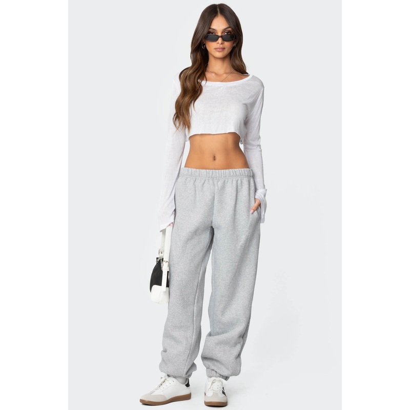Clark Oversized Sweatpants GRAY MELANGE XS