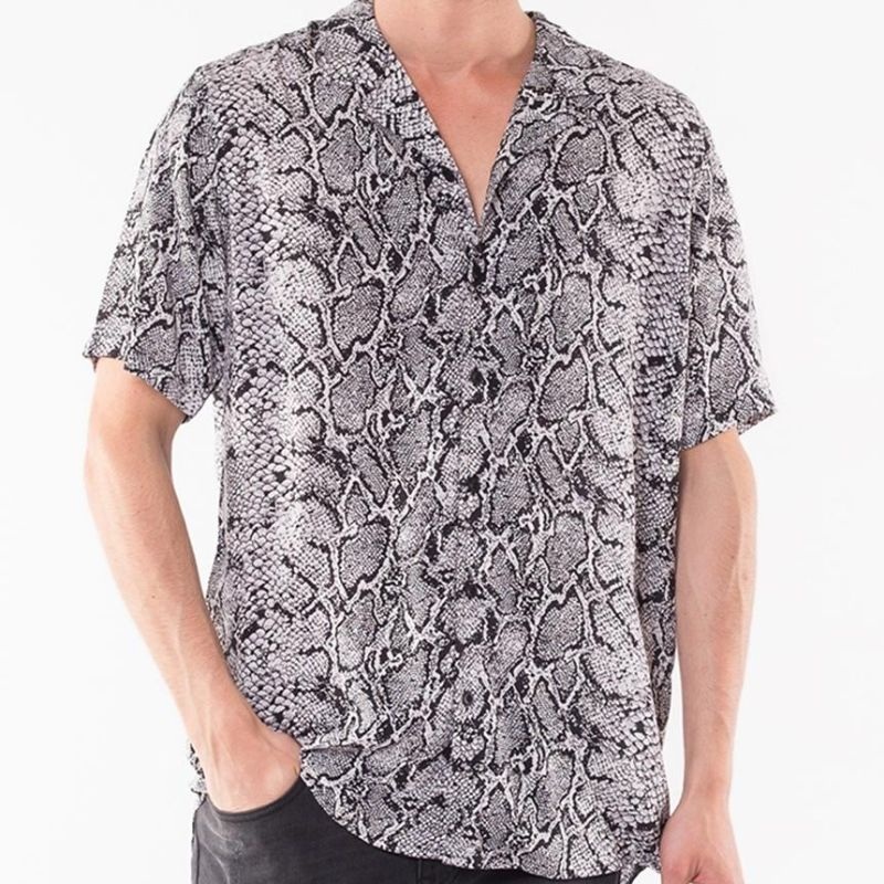 Cold Blood Ss Shirt Snake Print S
