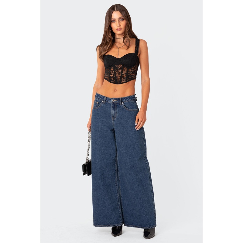 Davina Lace Corset BLACK XS