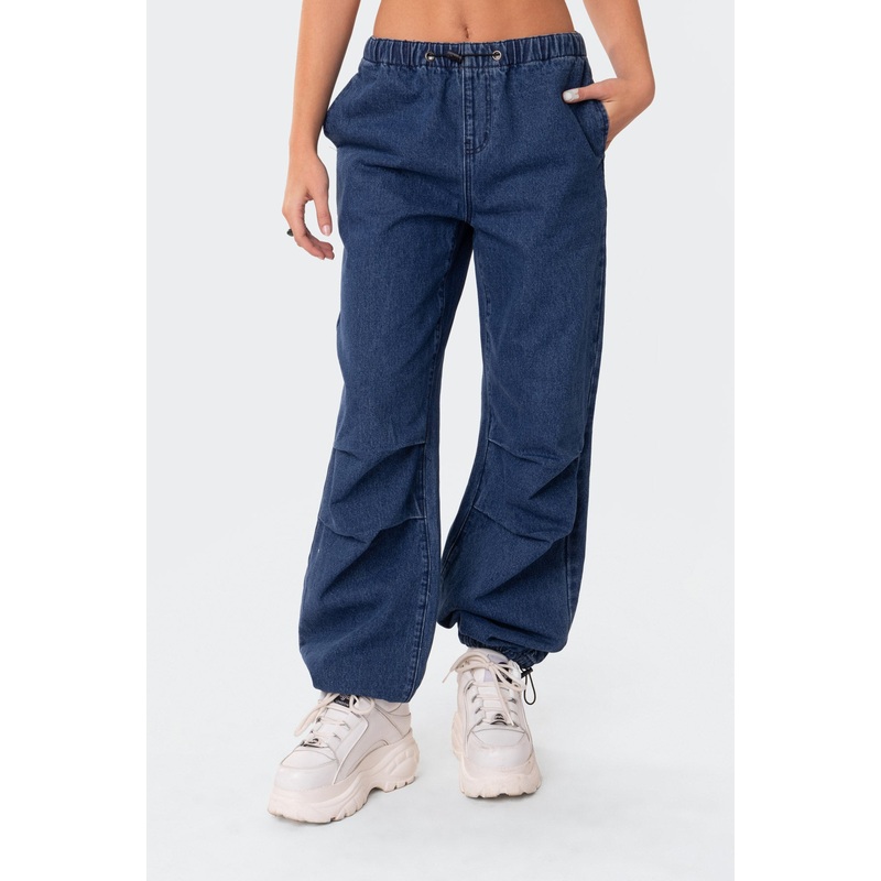 Lorelai Oversized Cargo Jeans BLUE XS