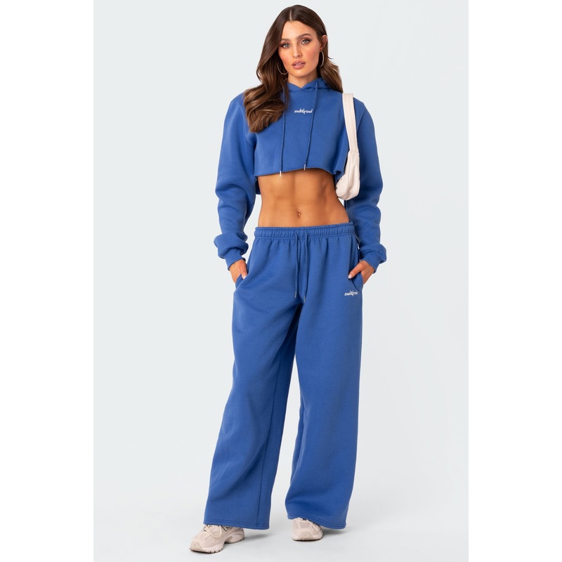 Brenna Low Rise Wide Sweatpants BLUE XS