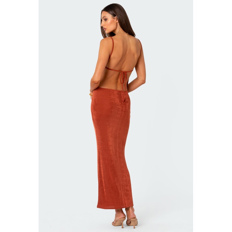 Clea Open Back Maxi Dress HAMRA XS