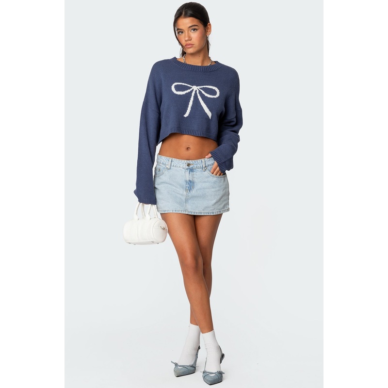 Chiara Denim Micro Skirt LIGHT BLUE XS