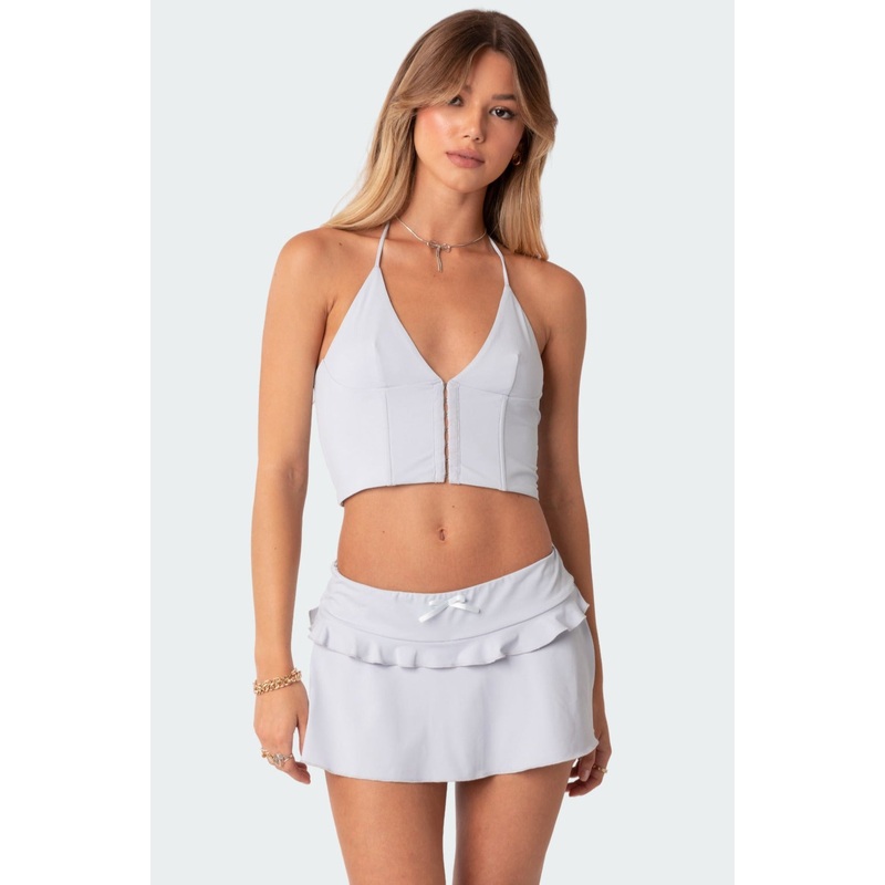 Pamela Halter Corset LIGHT BLUE XS