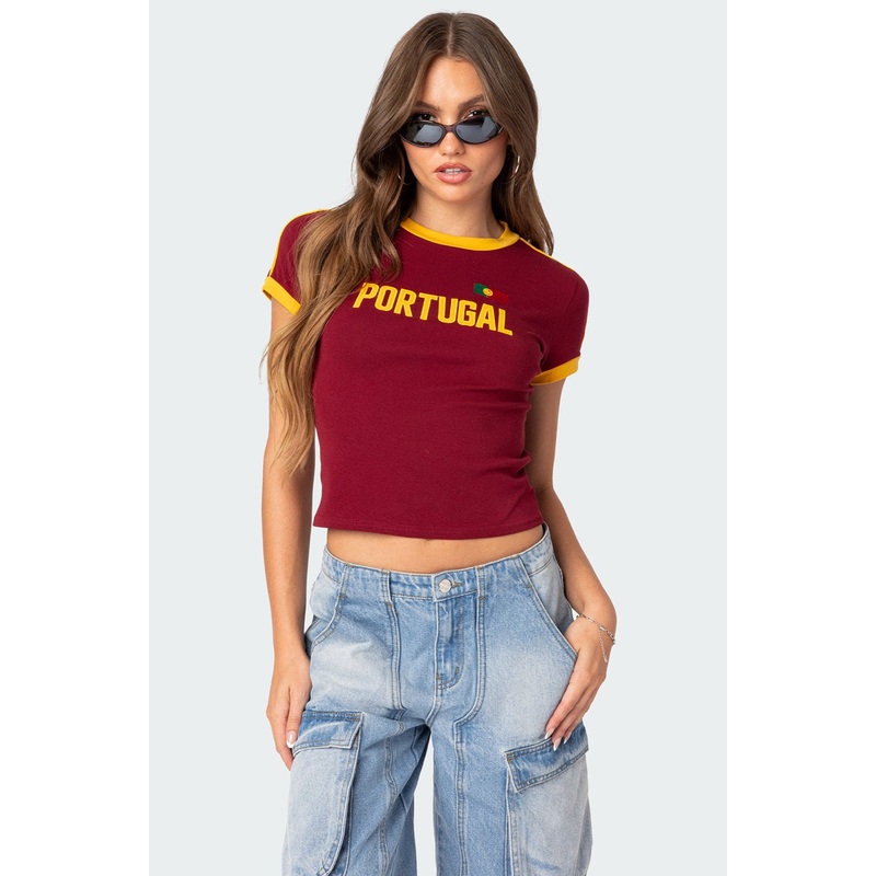 Portugal T-Shirt BURGUNDY XS