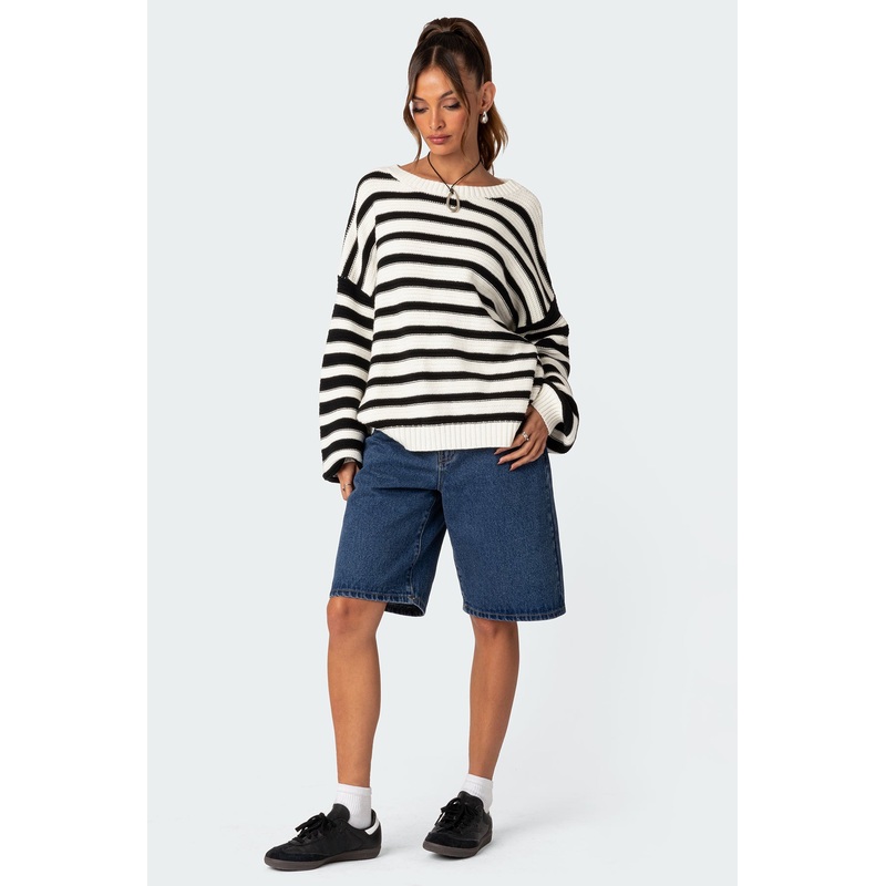 Aerin Oversized Sweater BLACK AND WHITE XS/S