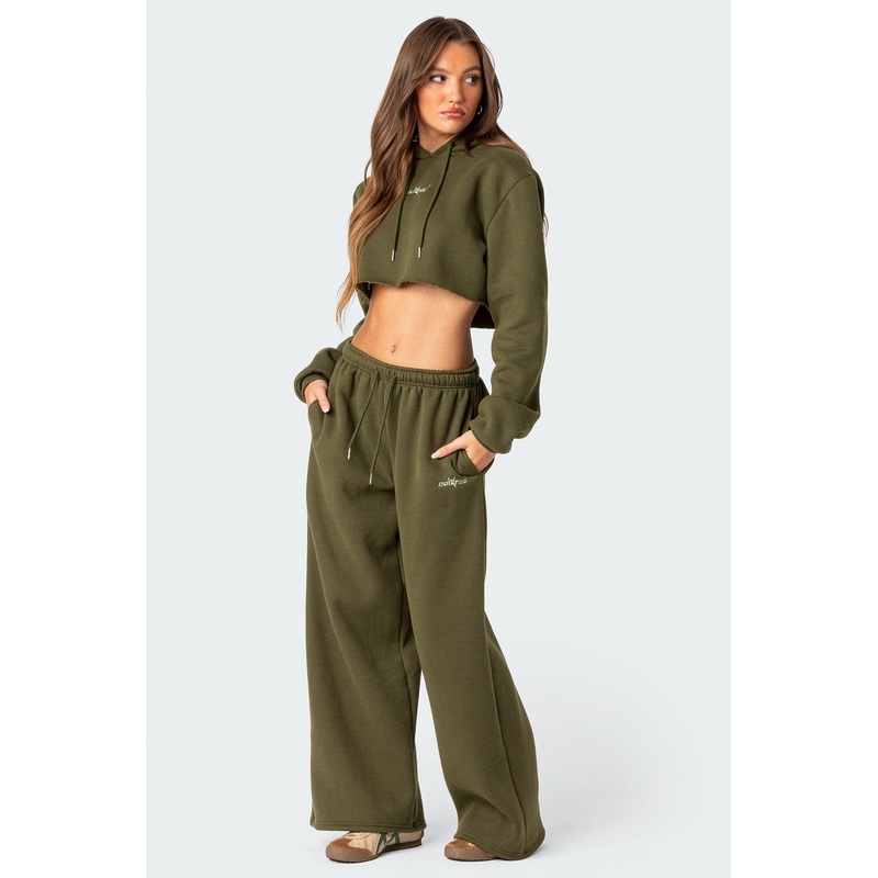 Brenna Low Rise Wide Sweatpants OLIVE XS