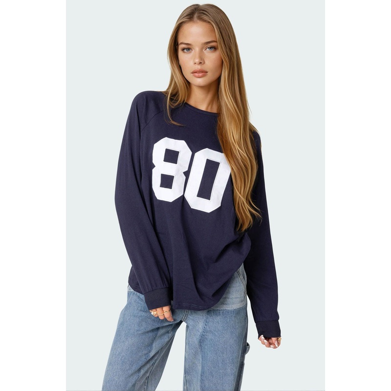 80 Oversized T-Shirt NAVY XS