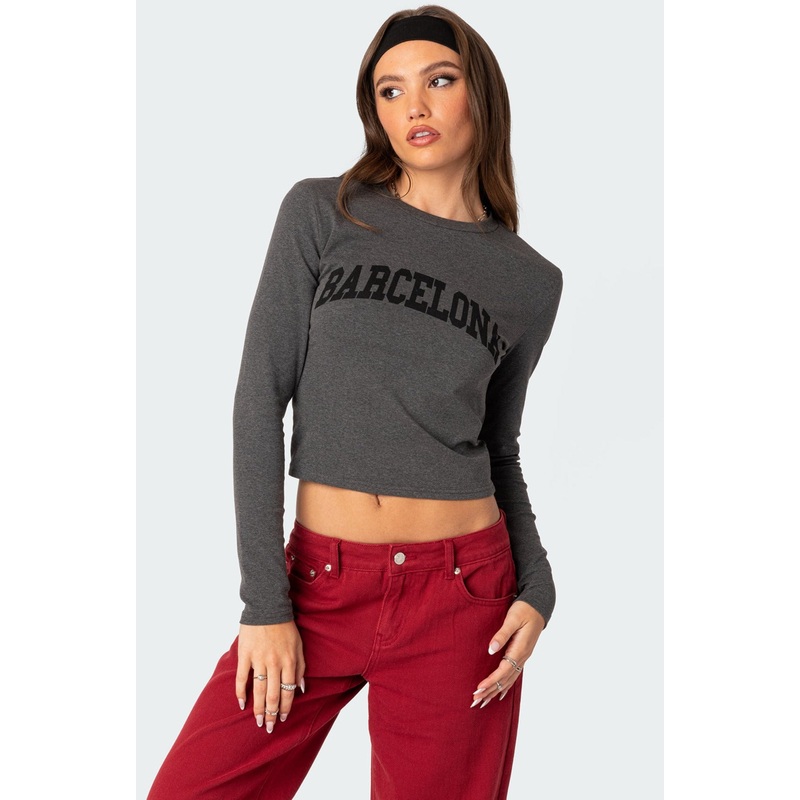 Barcelona Long Sleeve T-Shirt DARK GRAY XS