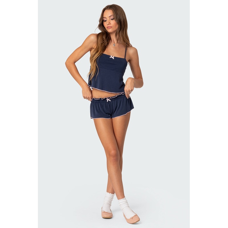 Alice Gathered Waist Shorts NAVY XS