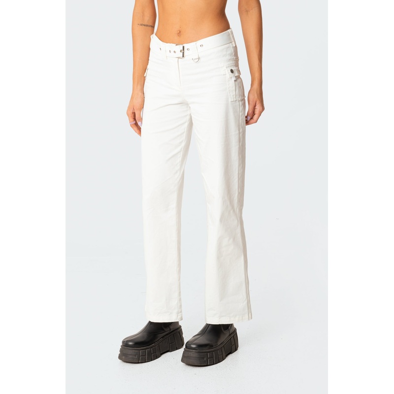 Sia Low-Rise Cargo Pants CREAM XS